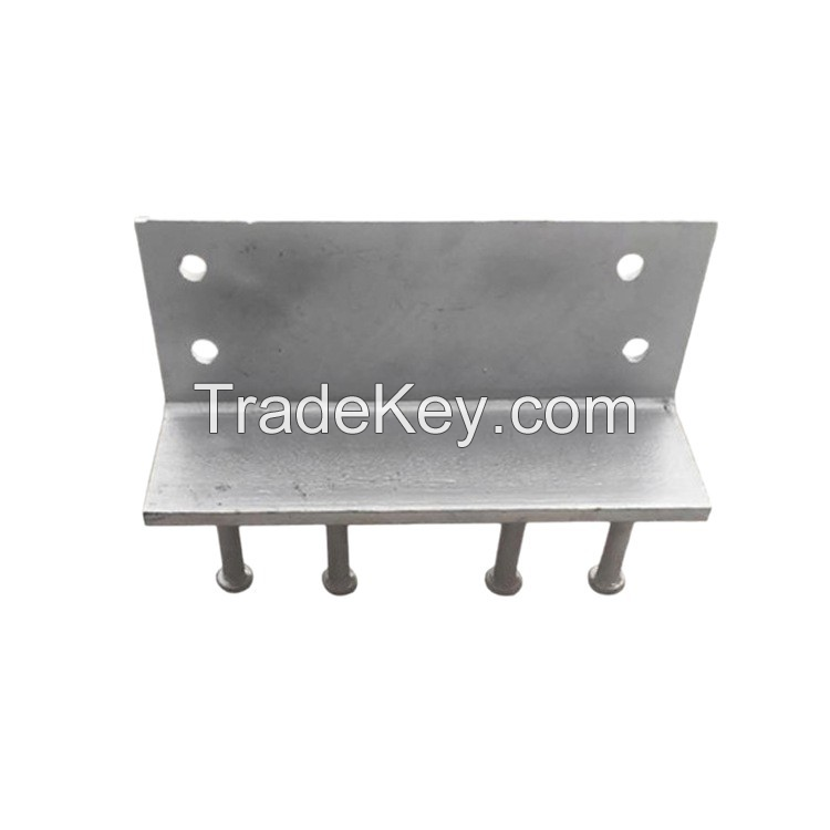 Pre embedded T-steel high railway bridge pre embedded parts welding T-plate T-channel steel zinc infiltration T-steel zinc infiltration treatment