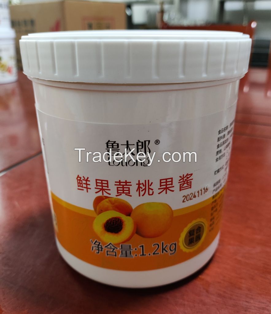 Fresh Yellow Peach Jam 1.2kg/bottle