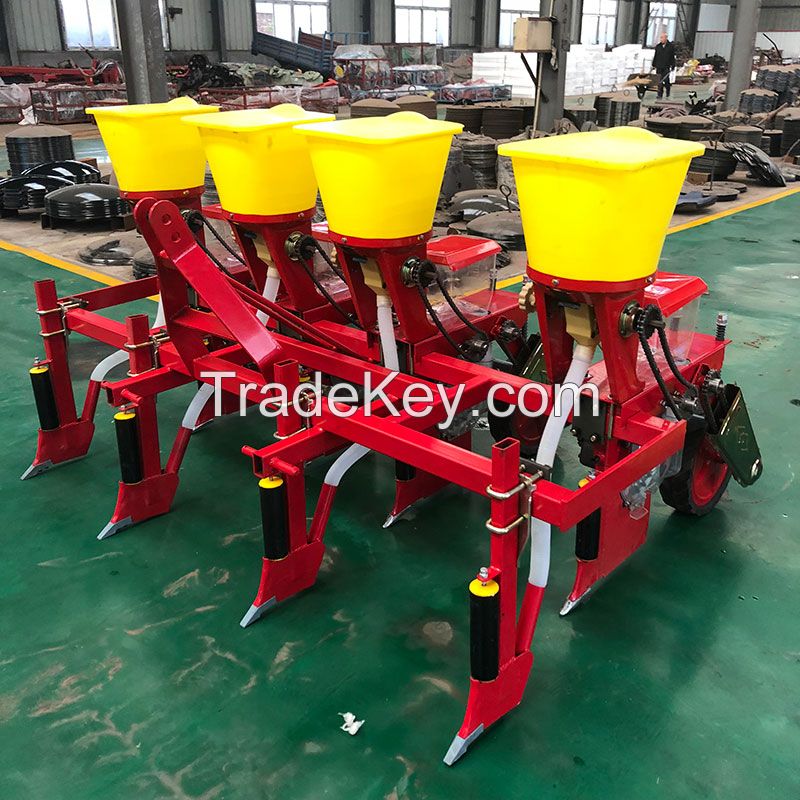 Agricultural Maize Seeder Drill 4 Rows Maize Planter With Fertilizer Corn Precise Seeder