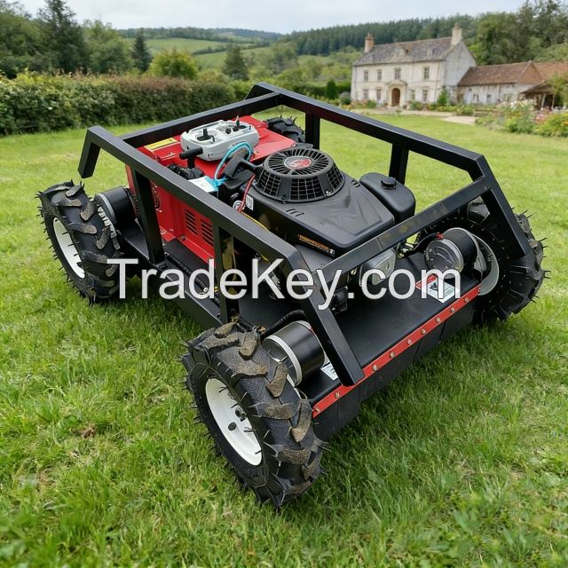 Self Propelled Remote Controlled Lawnmower Specifically Designed for Golf Courses Gasoline Powered zero Turn Radius Lawnmower