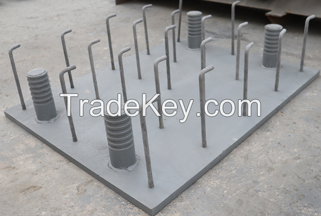 Support pre embedded steel plate CRCC beam bottom support pre embedded plate zinc infiltrated bridge pre embedded steel plate