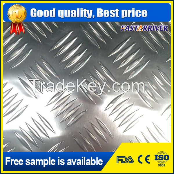 Aluminum checkered plate 5 bar pebble embossed aluminum sheet aluminum trailer flooring