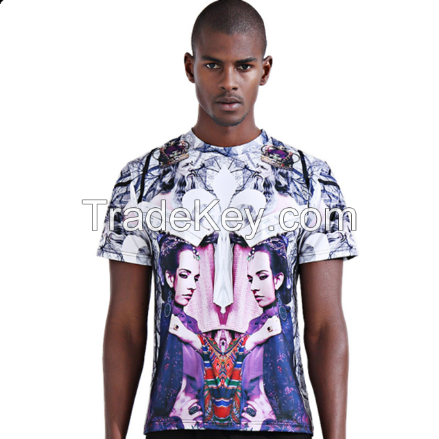 New fashion personality 3D printed short sleeve T-shirt