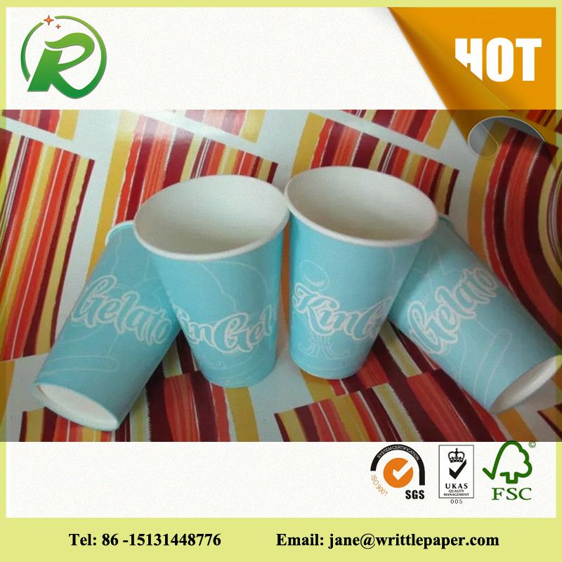 China supplier high quality restaurant disposable paper cups with logo printed