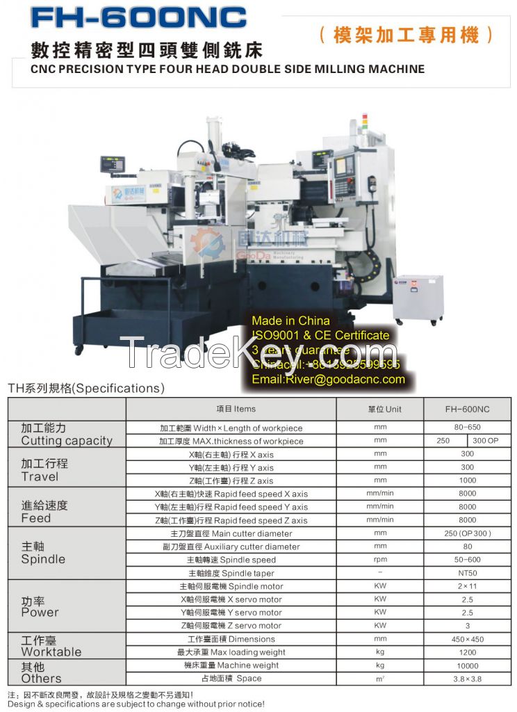 Gooda cnc milling for four side and two surface Precision Machined Plates MACHINE READY BLANKS