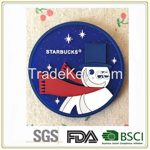 3d plastic material silicone coaster