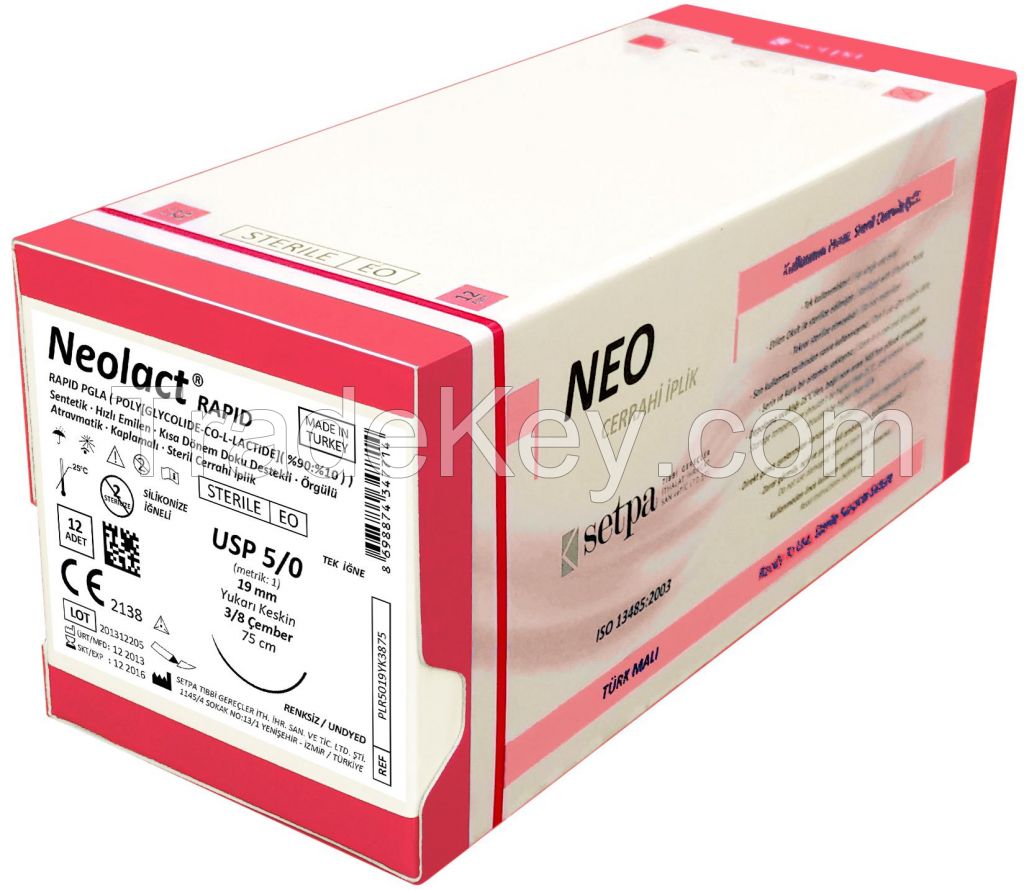 High Quality 100% Rapid PGLA (Rapid Polyglactin 910) Sutures from Turkey