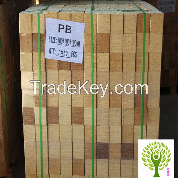 Wooden chip blocks for pallet making