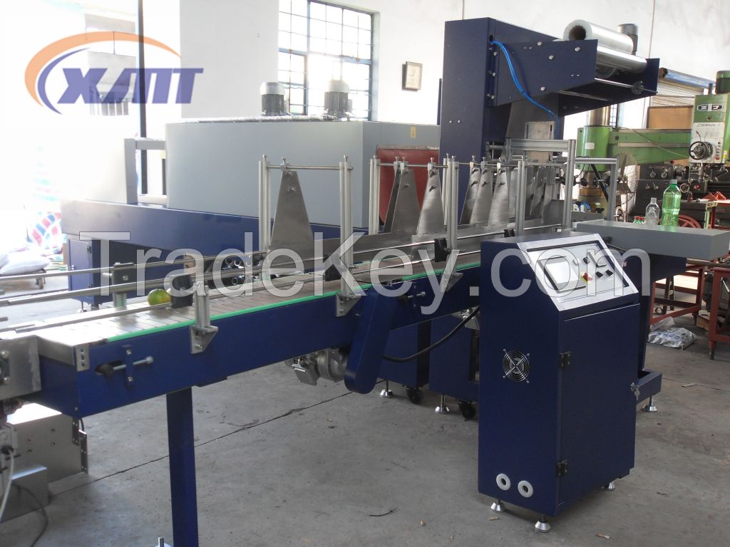 automatic bottle shrink packing machine, bottle wrapping machine