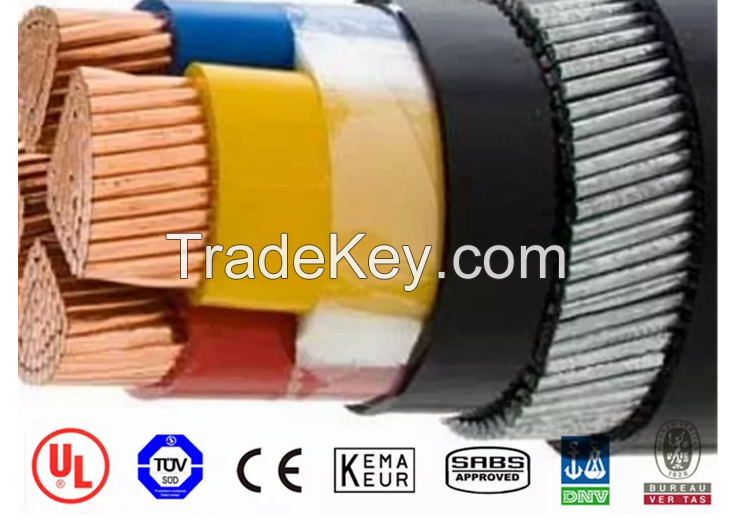 Yjv22 Yjv32 Cu/XLPE/PVC/Swa/PVC 50mm 25mm 35mm Electric Cable 35kv XLPE Price High Voltage Power Cable