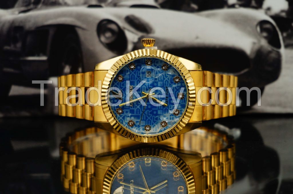 Gold watch, High Quality Brand Design Lowest Price Fashion From China supplier Wristwatch