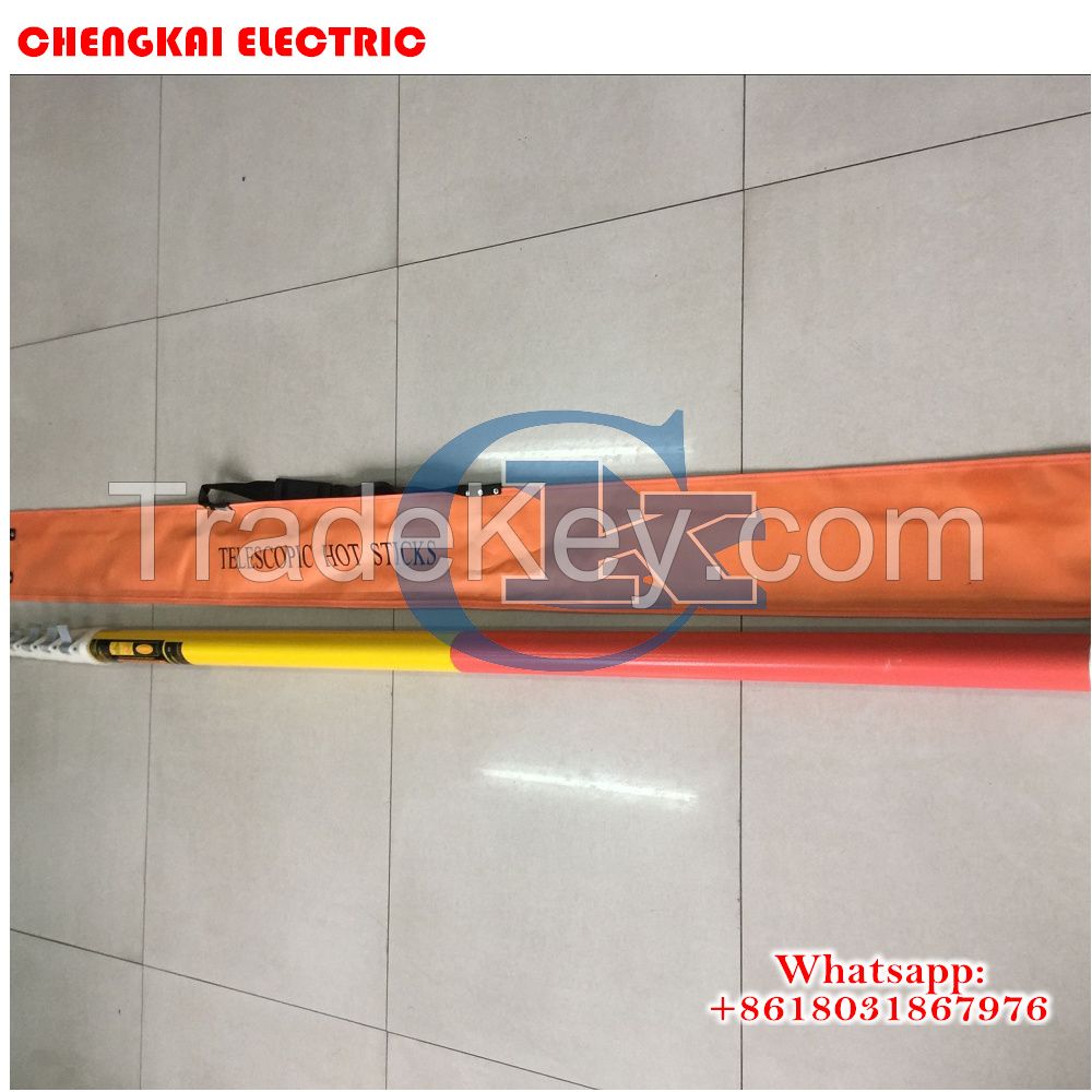 Triangle Hot Stick Telescopic for Cutout Fuse Surge Arrester Hv Telescopic Insulation stick