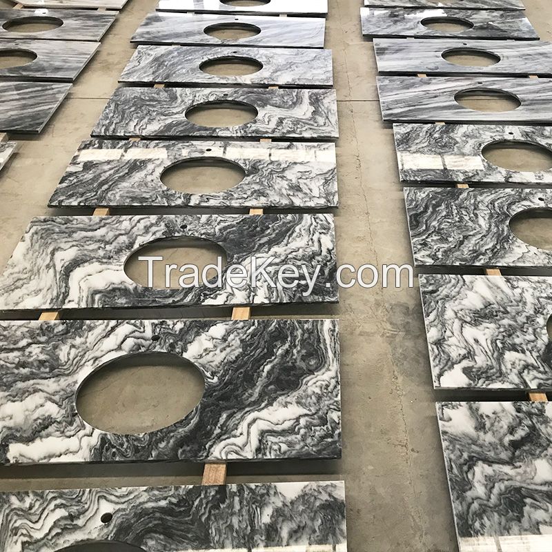 Hot sale black marble countertops