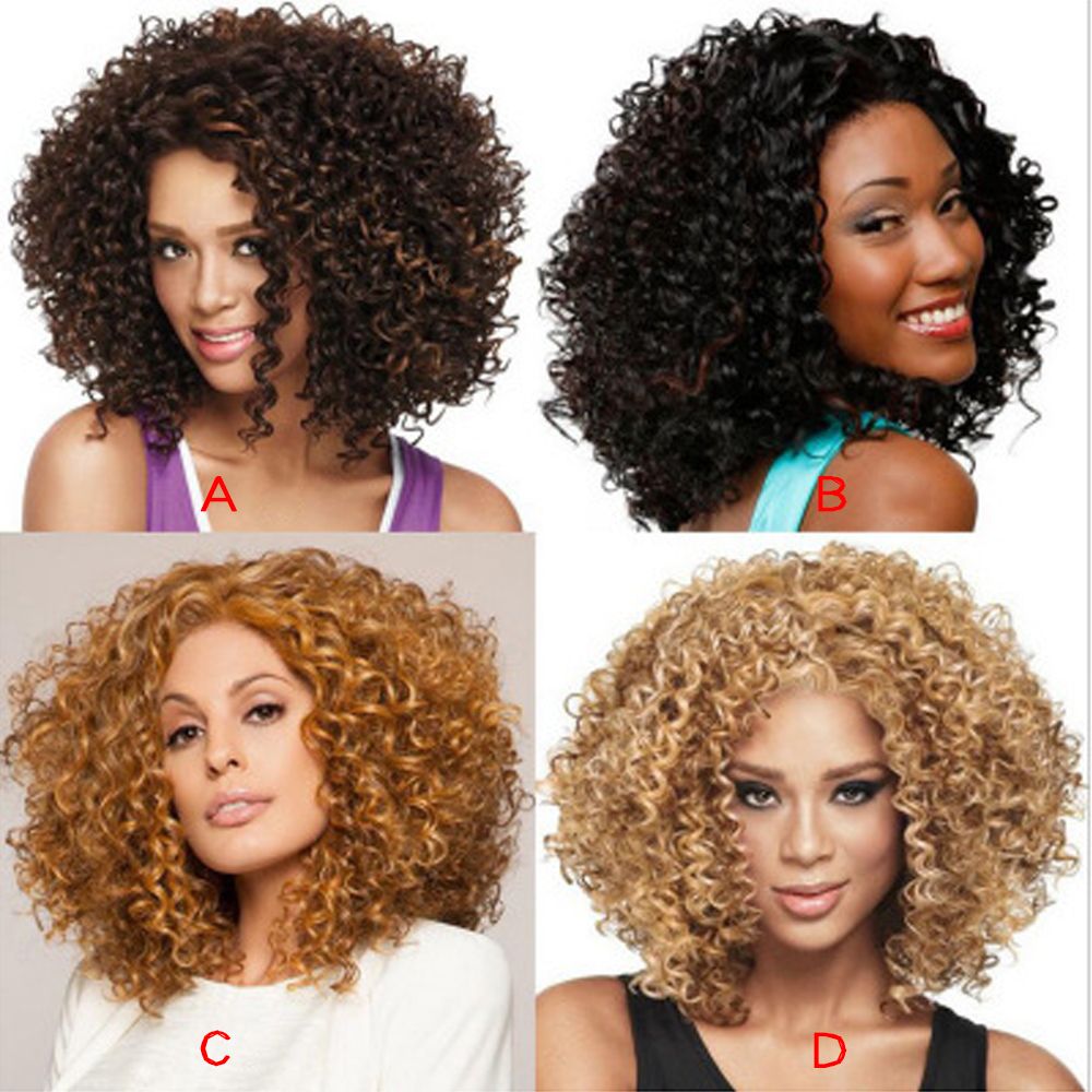 Euro-American Hot sales OEM ODM good quality short Afro kinky curly hair wigs for black women