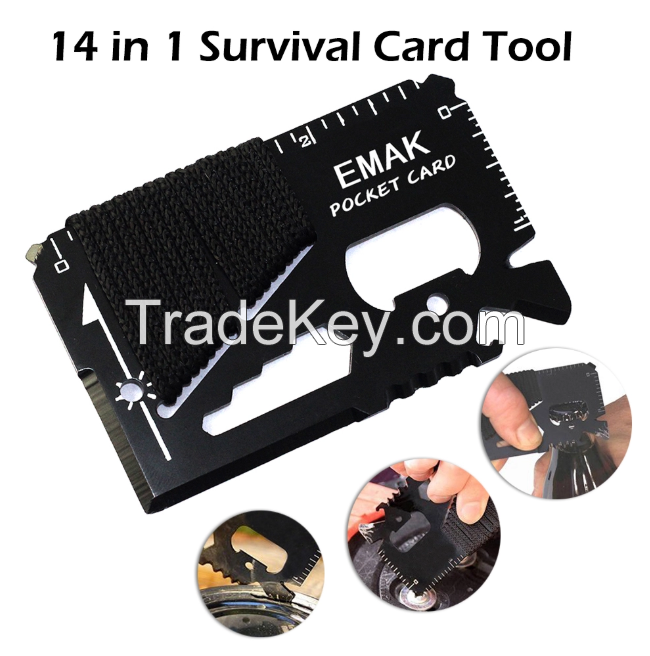 Most Popular Survival Products Military Card, China Factory New Outdoor Mini Items For Camping Multipurpose Tool