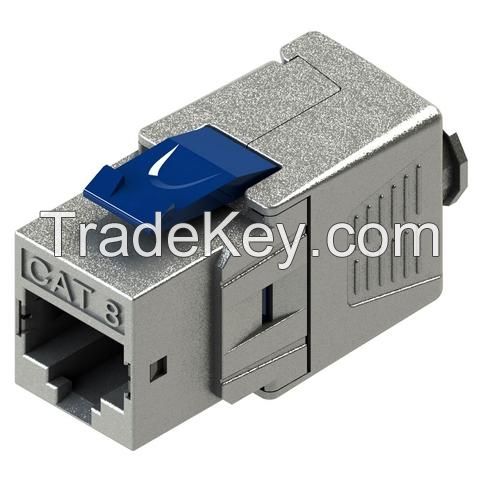 Cat.8 STP Tool-Free Network Keystone Jack