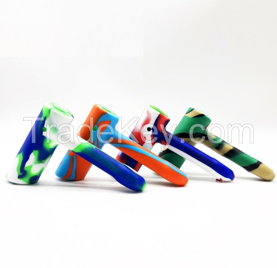 New Design Hammer Shape Pipe Silicone Smoking Pipe