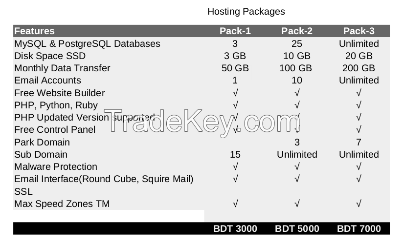 Hosting SSL, Email, Domain