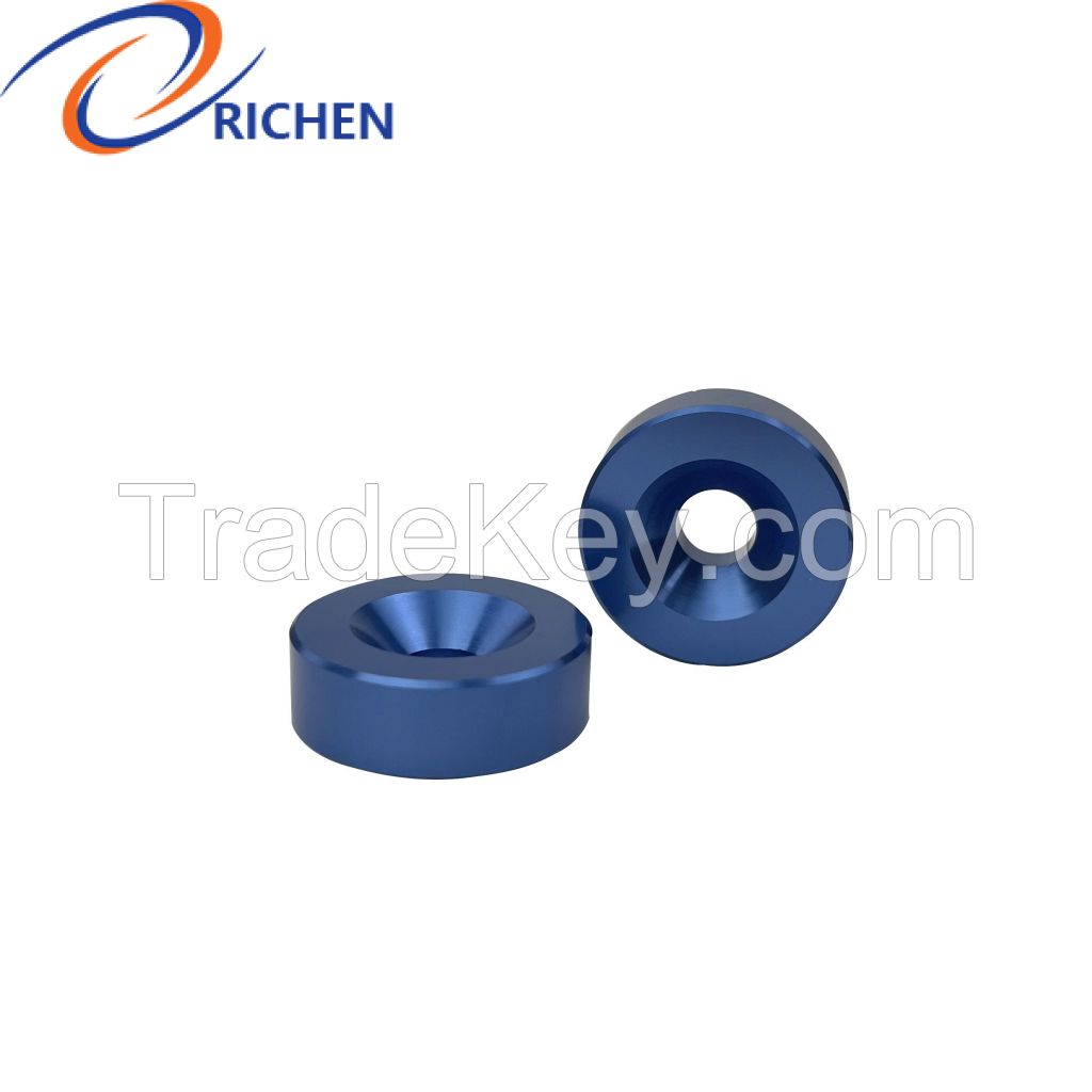 Blue Color Aluminum CNC Turning Machining Parts