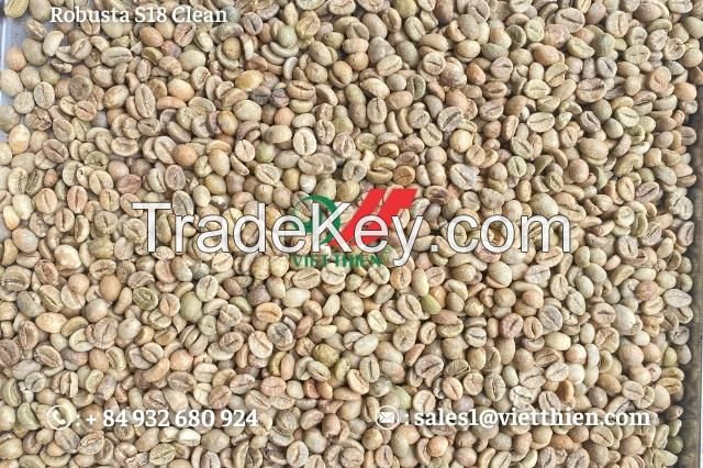 Robusta green coffee beans- Wet Polished/ Clean/ Natural quality