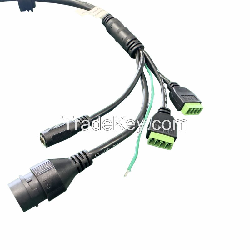 010 Power Extension Cable For Cctv Security Cameras Ip Camera Wire Harness With Connector RJ45F/DC5.5 by 2.1/3.5PITCH 4-PIN