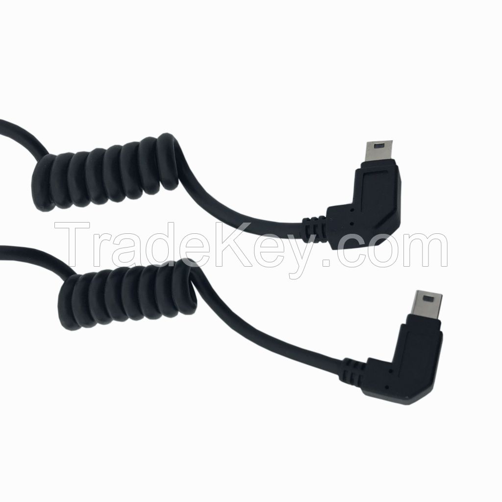 098 USB-Idc3.0 To 2 x MINI USB2.0 Spring Cable Chassis Front Panel HD Audio Cable Connection Monitor Power Cable