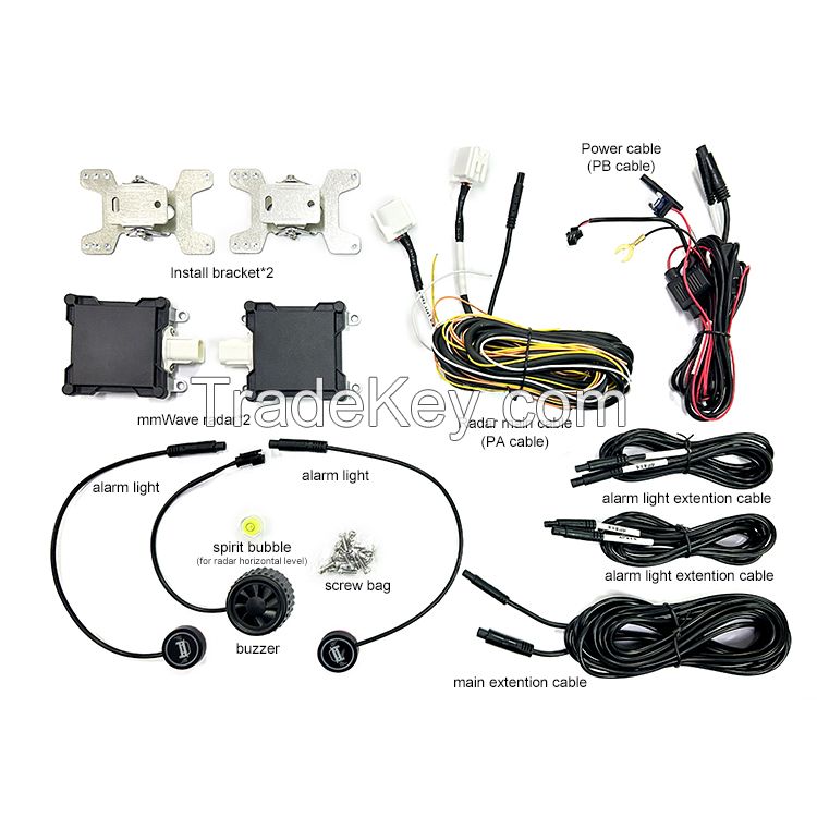 Millimeter wave car blind spot monitoring system