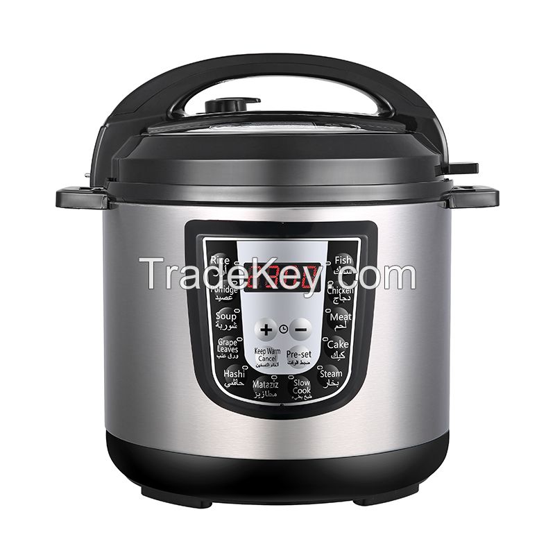 OEM manufacturer 5L Digital Pressure Cooker with non stick inner pot