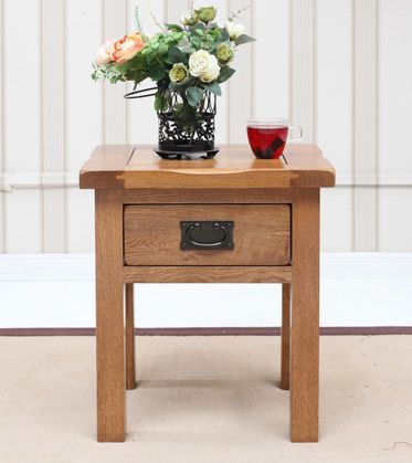 Original Rustic White Oak Nightstand