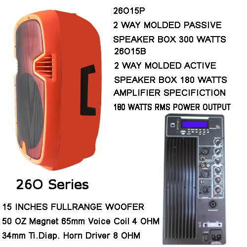 Colored plastic cabinet speaker