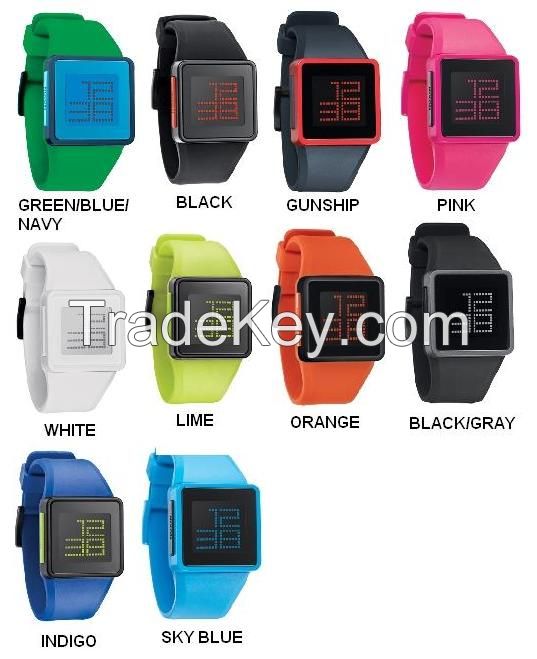 Silicone Nixon LED Watch