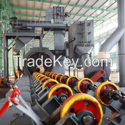 inner and outer walls of steel pipe shot blasting machine/sandblasting equipment