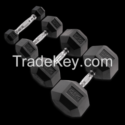 Rubber Coated Hex Dumbbell