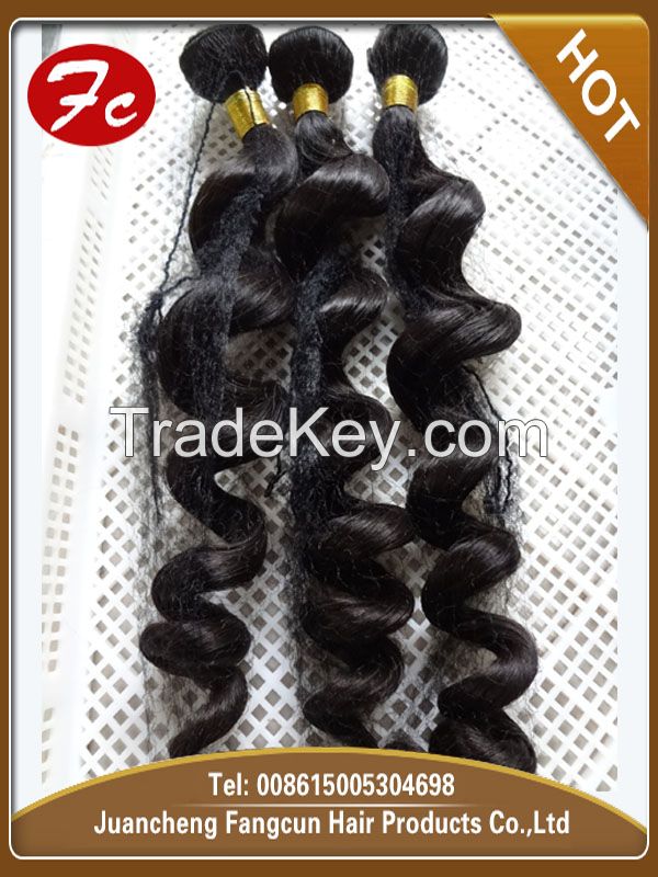 Loose wave peruvian virgin remy hair weft wholesale factory price directly