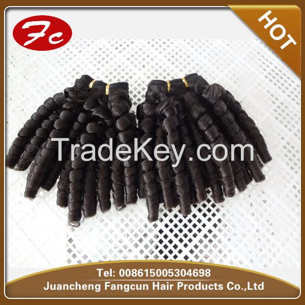 wholesale spiral curl unprocessed brazilian hair weft