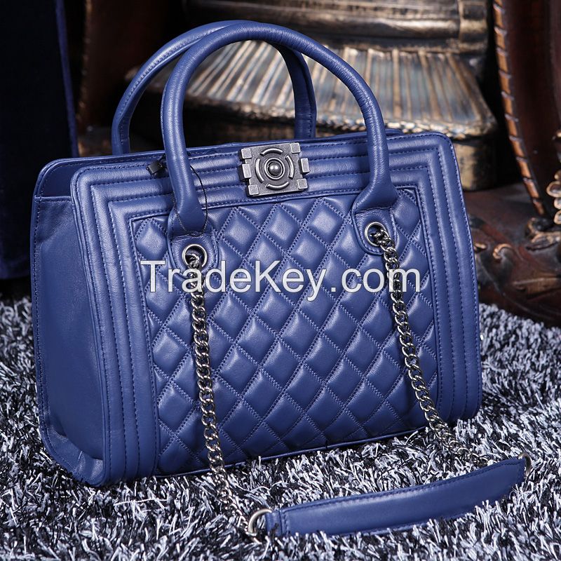 Genuine leather handbag shoulder bag