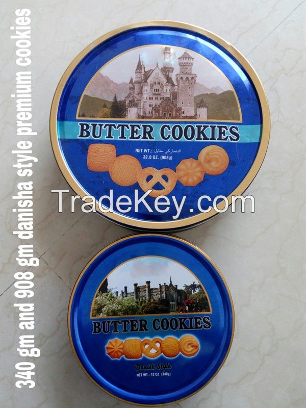 Danish Style Royal Cookies In Tin