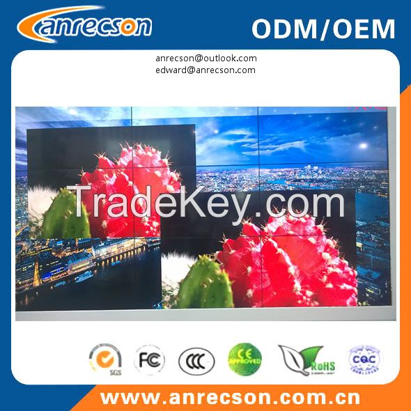 2x2/3x3/4x4 ultra narrow bezel LCD video wall with LCD video wall controller