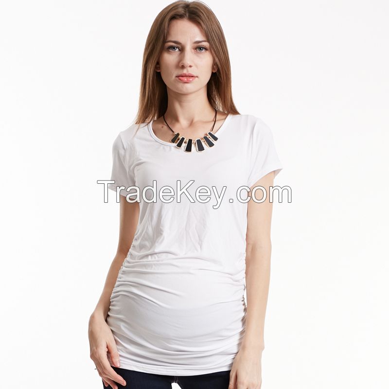 Maternity Short Sleeve T-Shirt Basic Top round neck