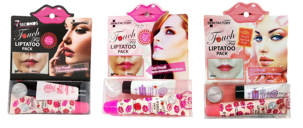 Skinfactory Touch Fit Lip Tattoo Pack 3 colors