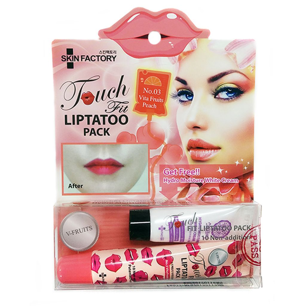 Skinfactory Touch Fit Lip Tattoo Pack Vita Fruits Peach