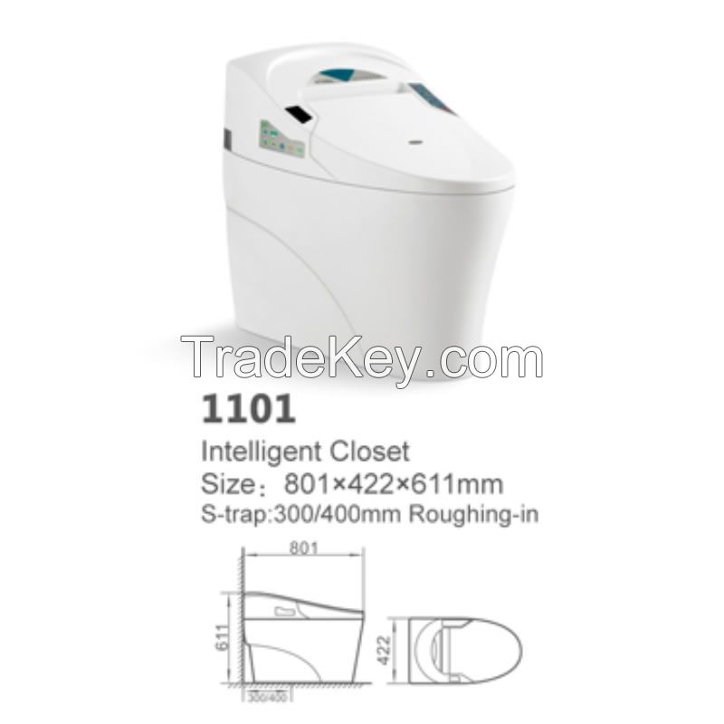 Smart toilet automatic flush sensor bathroom ceramic intelligent one piece toilet