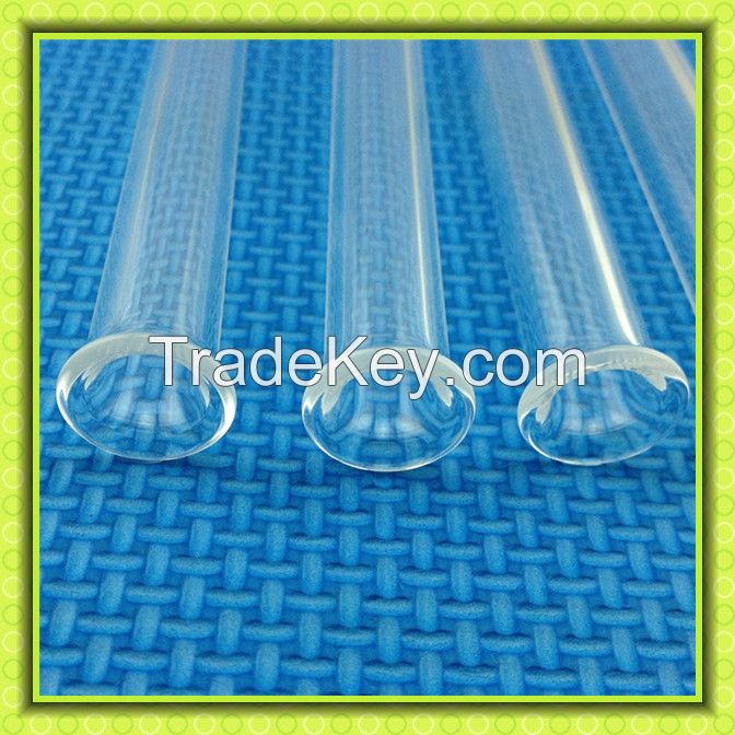 high purity clear large diameter quartz tube with flange