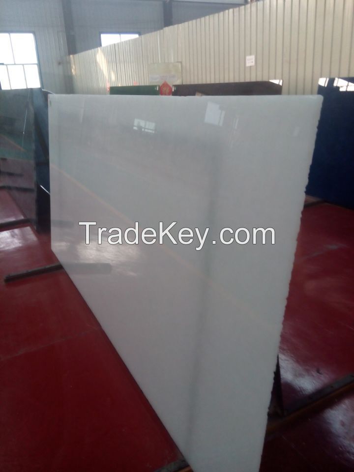 White jade glass like marble stone for interior decoration