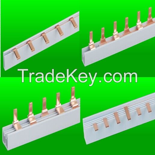 Terminal Block Connector Copper Busbar with Pin or Fork type