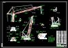 90t Crawler Cranes Blueprint drawing