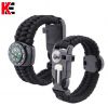 Wholesale Hiking Custom Cheap Equipment Camping Charm Bracelet, Custom multifunctional accessories thermometer compass Bracelet