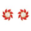 Indian Bollywood Designer 18 k Gold Plated Traditional CZ Stud Earrings Jewelry for Women and Girls Gift for Her