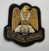 Wholesale Crown and Knot Hand Embroidery Badges in Gold and White Bullion Wire Badge