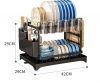 Cheap Kitchen 2 Tier Over the Sink Metal Storage Drying Drainer Dishes Rack Space Saving Dry Rack